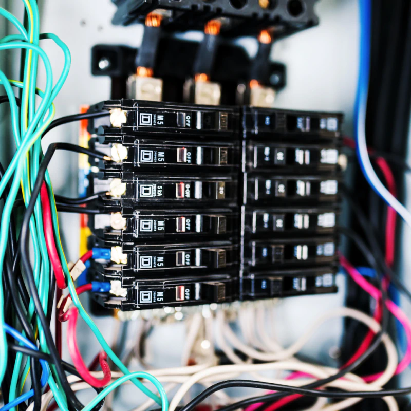 a view of the newly added electrical circuits